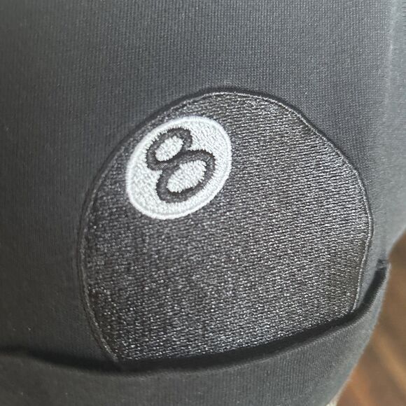 Vintage Y2K Stussy 8 Ball Logo Japan Women’s Black Midi Dress Size Medium - Picture 4 of 12